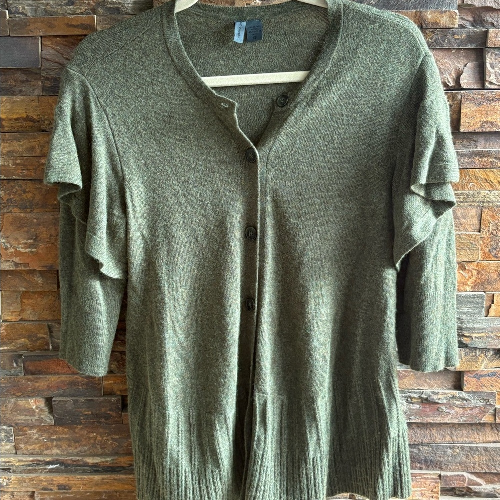 Chic Olive Green Women's Cardigan Sweater